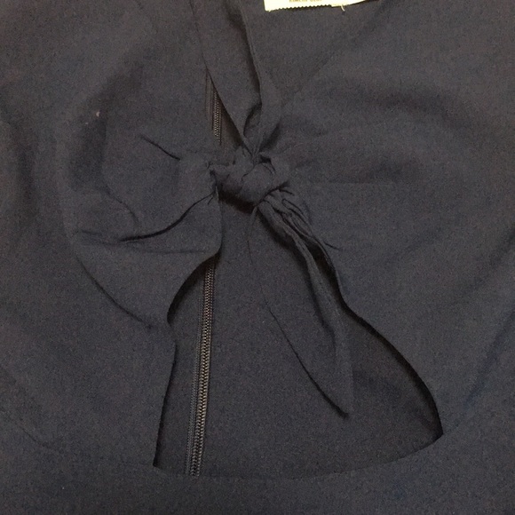 Kimchi Blue Front Tie & Flare Blue Dress | Size 0/XS/S - Picture 6 of 6